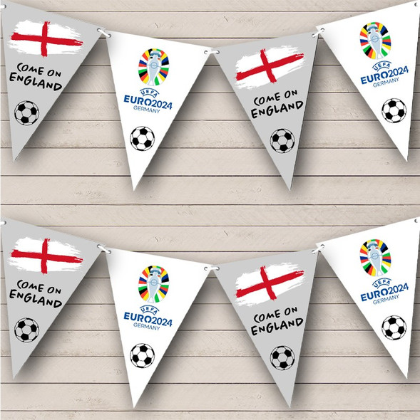 Come On Washed Euros England Football Flag Banner Bunting