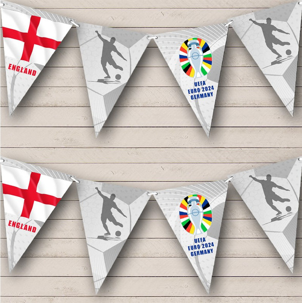 Football Silhouettes England Flag Euros England Football Flag Banner Bunting