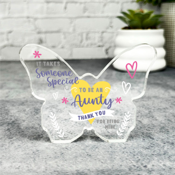 Custom Ornament Gift For Special Aunty Butterfly Plaque Keepsake Gift