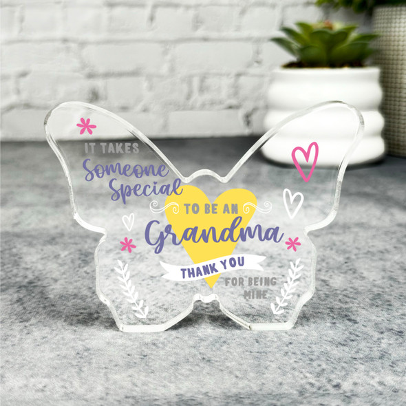 Custom Ornament Gift For Special Grandma Butterfly Plaque Keepsake Gift