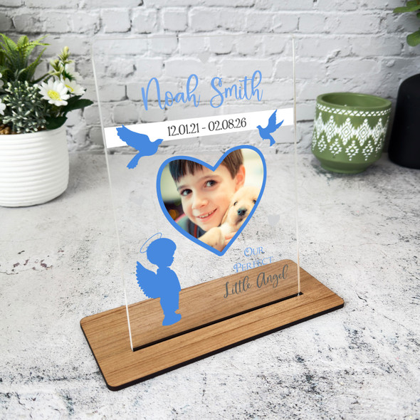 Boy Child Loss Memorial Keepsake Gift Our Perfect Little Angel Photo Gift Plaque