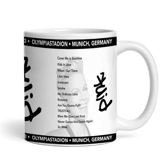 P!nk Concert Setlist Gig Mug - Olympiastadion, Munich, Germany - July 6th 2023