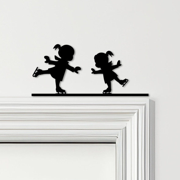 Door Topper Girls Ice Skating Various Colours Top Of Door Frame Decorative Sign