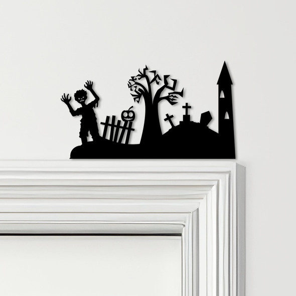 Door Topper Halloween Decor Graveyard Various Colours Decorative Sign