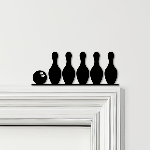 Door Topper Bowling Pins & Ball Various Colours Top Of Door Frame Decor Sign