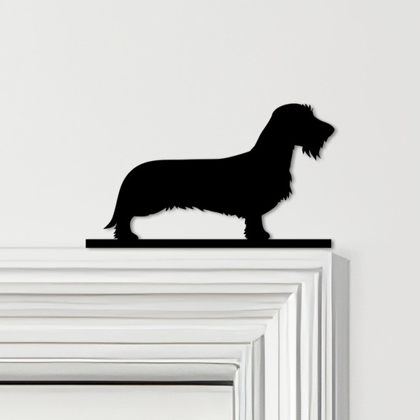 Door Topper Wirehaired Dachshund Dog Various Colours Top Of Door Decorative Sign