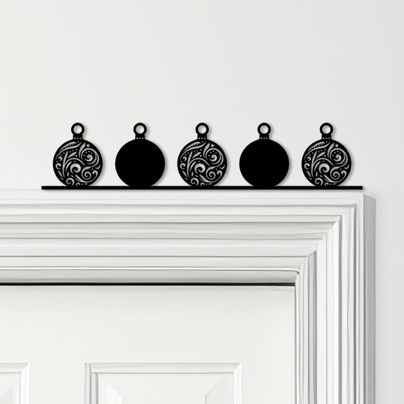 Door Topper Christmas Decor Baubles Various Colours Top Of Door Decorative Sign
