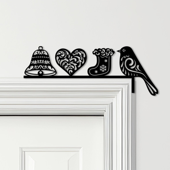 Door Topper Christmas Decor Ornaments Various Colours Decorative Sign