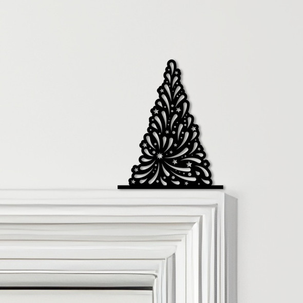 Door Topper Christmas Decor Tree Stars Various Colours Decorative Sign