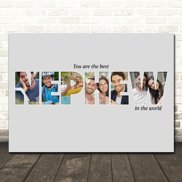 Photo Collage 6-Photo Personalised Gift For Nephew Any Occasion Print Or Canvas