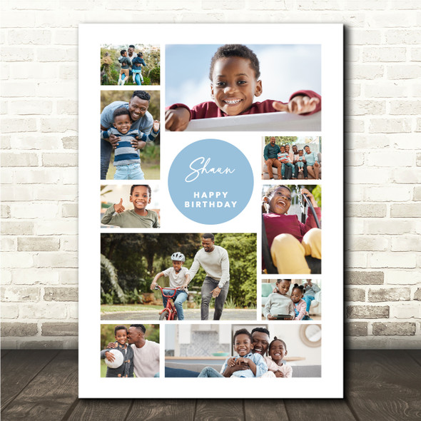 Photo Collage Kids Boys Birthday Personalised Gift 10-Photo Print Or Canvas
