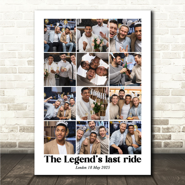 Photo Collage Stag Do Personalised Gift 12-Photo Print Or Canvas Photo Collage Stag Do Personalised Gift 12-Photo Print Or Canvas
