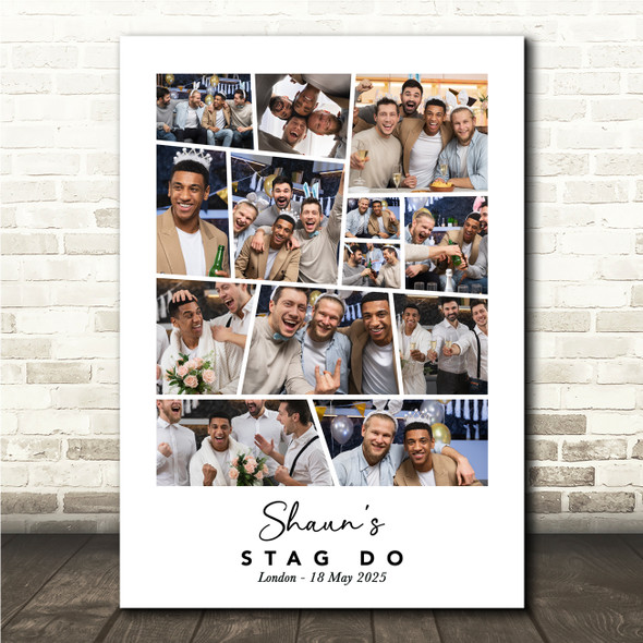 Photo Collage Stag Do Personalised Gift 13-Photo Print Or Canvas Photo Collage Stag Do Personalised Gift 13-Photo Print Or Canvas
