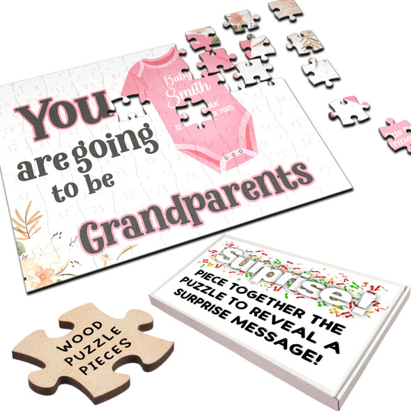 FREE WITH ORDERS OVER £30! - For Grandparents Pregnancy Announcement Gift Personalised Wood Jigsaw Puzzle FREE WITH ORDERS OVER £30! - For Grandparents Pregnancy Announcement Gift Personalised Wood Jigsaw Puzzle