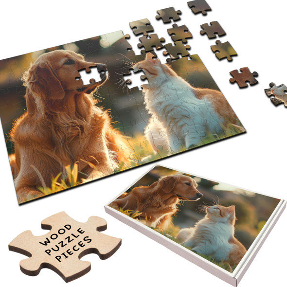FREE WITH ORDERS OVER £30! - Any Photo Your Photo Custom Gift Pet Dog Cat Personalised Wooden Jigsaw Puzzle