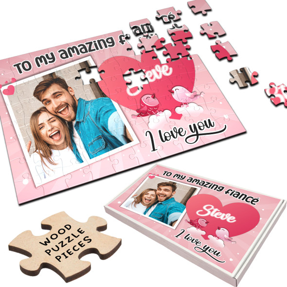 FREE WITH ORDERS OVER £30! - Romantic Gift For Fiance Love Birds Photo Personalised Wooden Jigsaw Puzzle FREE WITH ORDERS OVER £30! - Romantic Gift For Fiance Love Birds Photo Personalised Wooden Jigsaw Puzzle