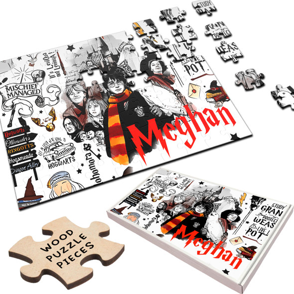FREE WITH ORDERS OVER £30! - Harry Potter Film Fan Gift For Kids Children Personalised Wooden Jigsaw Puzzle FREE WITH ORDERS OVER £30! - Harry Potter Film Fan Gift For Kids Children Personalised Wooden Jigsaw Puzzle