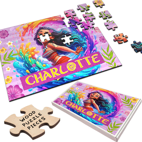 FREE WITH ORDERS OVER £30! - Moana Film Girls Kids Children's Gift Custom Personalised Wooden Jigsaw Puzzle FREE WITH ORDERS OVER £30! - Moana Film Girls Kids Children's Gift Custom Personalised Wooden Jigsaw Puzzle