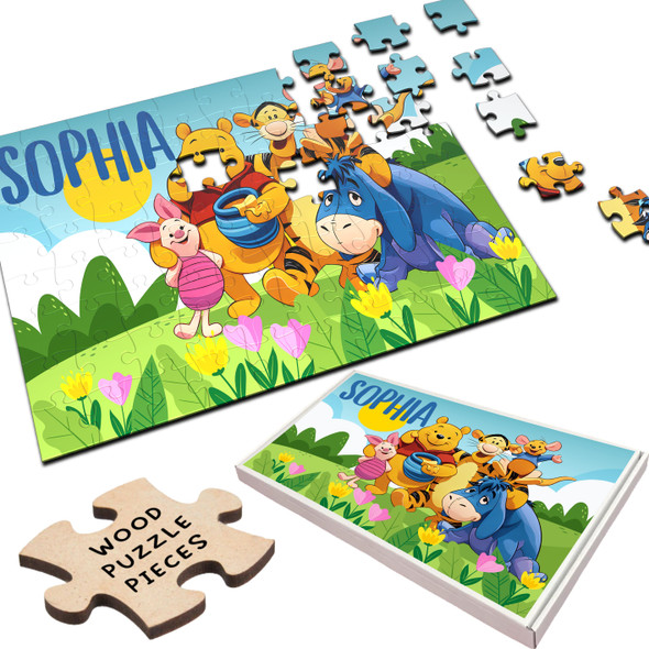 FREE WITH ORDERS OVER £30! - Winnie-The-Pooh Tv Show Gift For Kids Children Personalised Wooden Jigsaw Puzzle FREE WITH ORDERS OVER £30! - Winnie-The-Pooh Tv Show Gift For Kids Children Personalised Wooden Jigsaw Puzzle