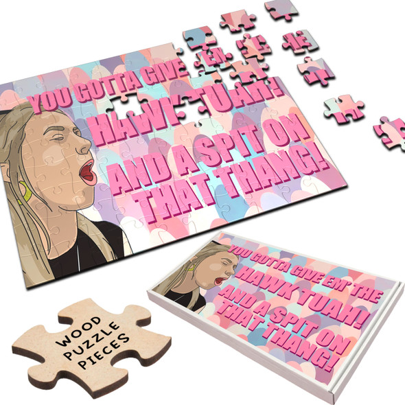 FREE WITH ORDERS OVER £30! - Hawk Tuah Meme Funny Gift Custom Personalised Wooden Jigsaw Puzzle FREE WITH ORDERS OVER £30! - Hawk Tuah Meme Funny Gift Custom Personalised Wooden Jigsaw Puzzle