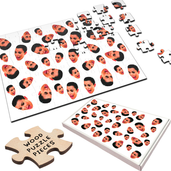 FREE WITH ORDERS OVER £30! - Kim Kardashian Meme Crying Funny Gift White Background Custom Wood Jigsaw Puzzle FREE WITH ORDERS OVER £30! - Kim Kardashian Meme Crying Funny Gift White Background Custom Wood Jigsaw Puzzle