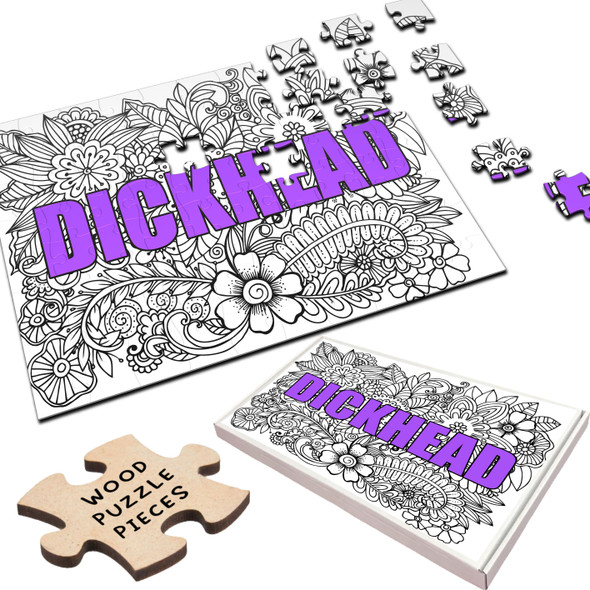 FREE WITH ORDERS OVER £30! - Mandala Dickhead Jigsaw Purple Rude Funny Gift Personalised Wooden Jigsaw Puzzle FREE WITH ORDERS OVER £30! - Mandala Dickhead Jigsaw Purple Rude Funny Gift Personalised Wooden Jigsaw Puzzle