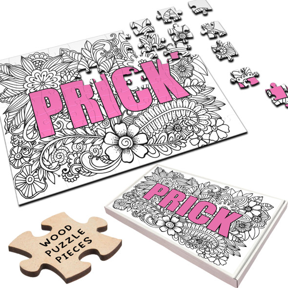 FREE WITH ORDERS OVER £30! - Mandala Prick Jigsaw Pink Rude Funny Gift Personalised Wooden Jigsaw Puzzle FREE WITH ORDERS OVER £30! - Mandala Prick Jigsaw Pink Rude Funny Gift Personalised Wooden Jigsaw Puzzle