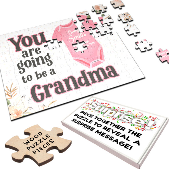 FREE WITH ORDERS OVER £30! - For Grandma Pregnancy Announcement Gift Custom Personalised Wood Jigsaw Puzzle FREE WITH ORDERS OVER £30! - For Grandma Pregnancy Announcement Gift Custom Personalised Wood Jigsaw Puzzle
