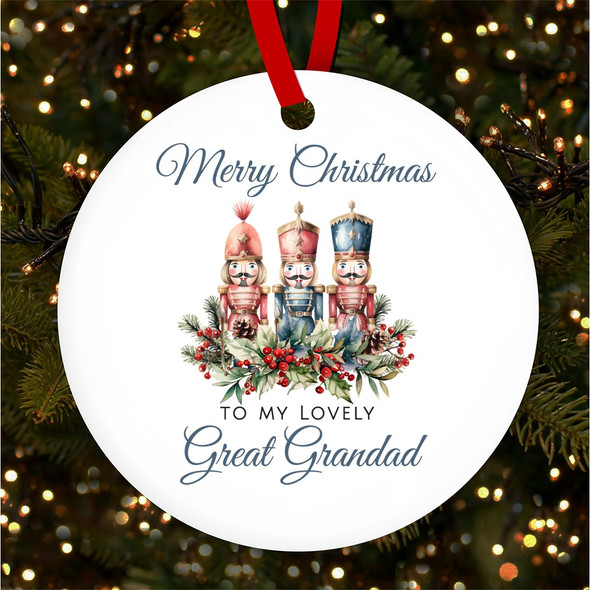 FREE WITH ORDERS OVER £20! - Lovely Great Grandad Classic Nutcrackers Custom Christmas Tree Bauble Decoration