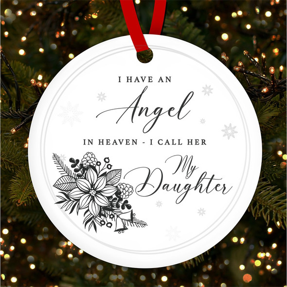 FREE WITH ORDERS OVER £20! - Daughter Memorial Angel In Heaven Custom Christmas Tree Ornament Decoration