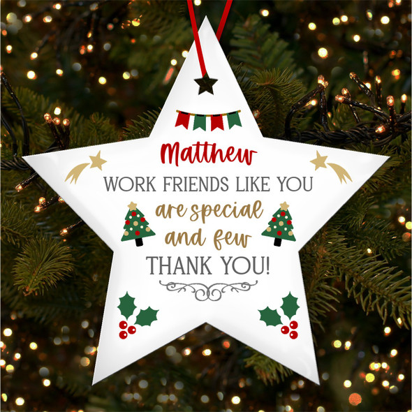 FREE WITH ORDERS OVER £20! - Gift For Work Friends Secret Santa Custom Christmas Tree Bauble Decoration