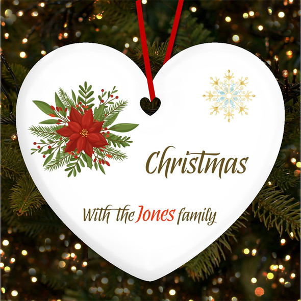 FREE WITH ORDERS OVER £20! - Winter Plants Berries Family Personalised Christmas Tree Ornament Decoration