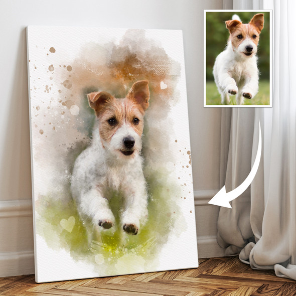 Pet Watercolour Portrait Custom Dog Cat Horse Art From Photo, Framed Print Canvas Pet Watercolour Portrait Custom Dog Cat Horse Art From Photo, Framed Print Canvas