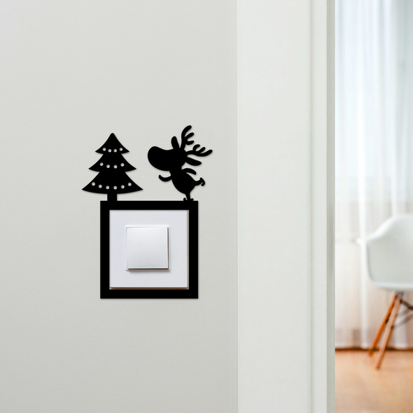 Light Switch Surround Christmas Decor Tree And Reindeer Decor Switch Cover Frame