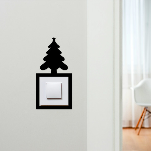 Light Switch Surround Christmas Decor Tree Star Decorative Switch Cover Frame