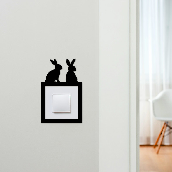 Light Switch Surround Easter Bunny Rabbits Decorative Switch Plate Cover Frame