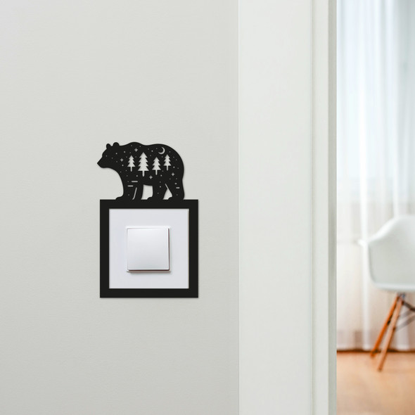 Light Switch Surround Christmas Decor Tree Bear Decorative Switch Cover Frame