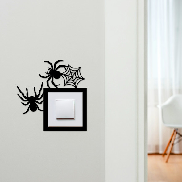 Light Switch Surround Halloween Decor Spiders Decorative Switch Cover Frame