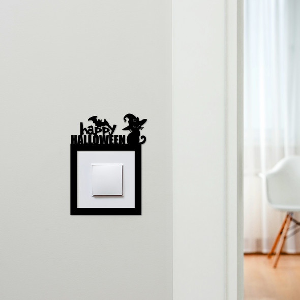 Light Switch Surround Happy Halloween Decor Cat Decorative Switch Cover Frame