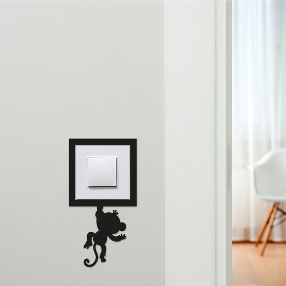 Light Switch Surround Hanging Monkey Kids Room Decorative Switch Cover Frame