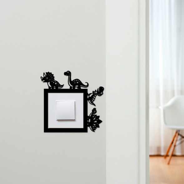 Light Switch Surround Cute Dinosaurs Kids Room Decorative Switch Cover Frame