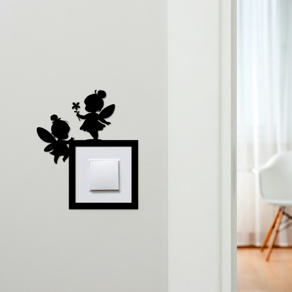 Light Switch Surround Cute Fairies Kids Room Decorative Switch Plate Cover Frame