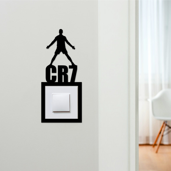 Light Switch Surround CR7 Christiano Ronaldo Footballer Decor Switch Cover Frame