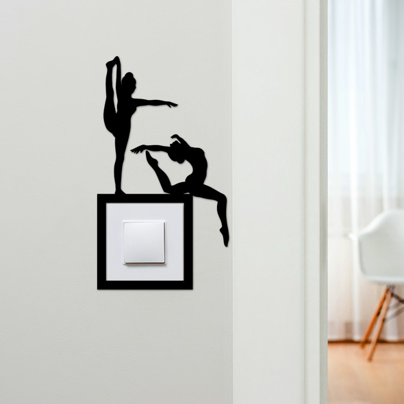 Light Switch Surround Gymnastics Ballet Kids Room Decorative Switch Cover Frame