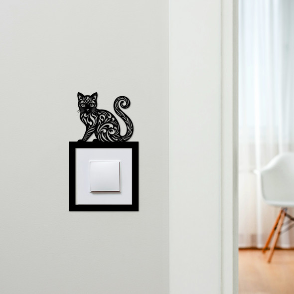 Light Switch Surround Ornamental Cat Decorative Switch Plate Cover Frame