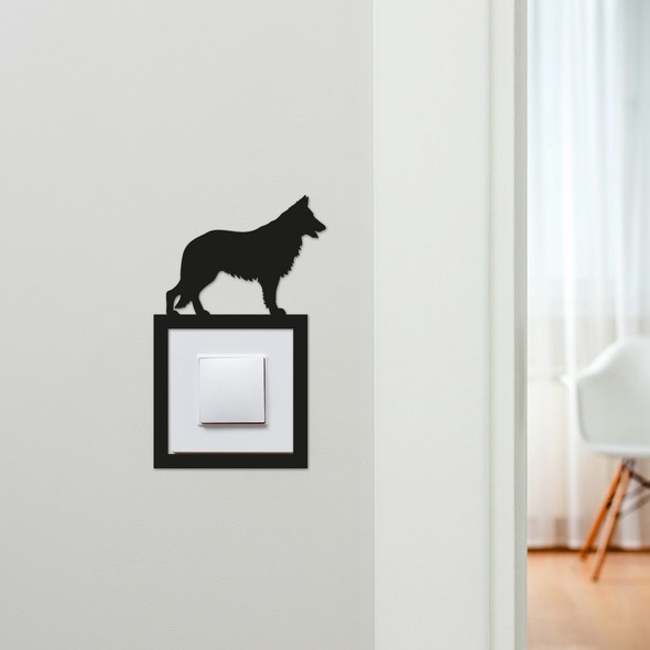 Light Switch Surround German Shepherd Dog Decorative Switch Plate Cover Frame
