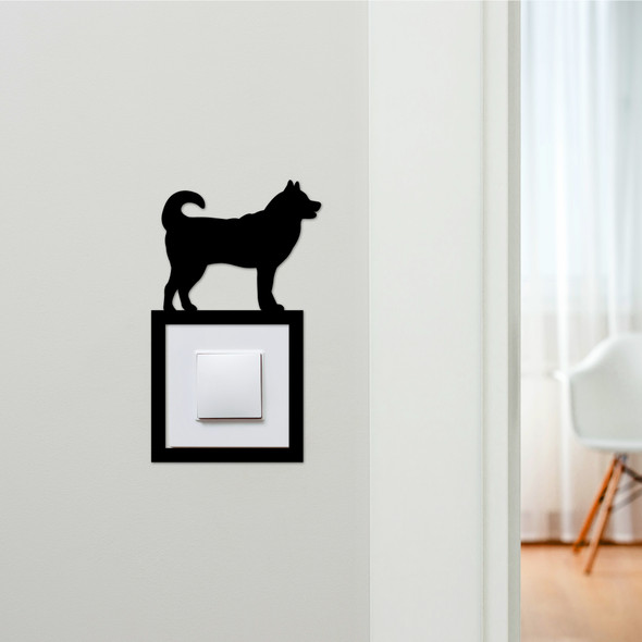 Light Switch Surround Husky Dog Decorative Switch Plate Cover Frame