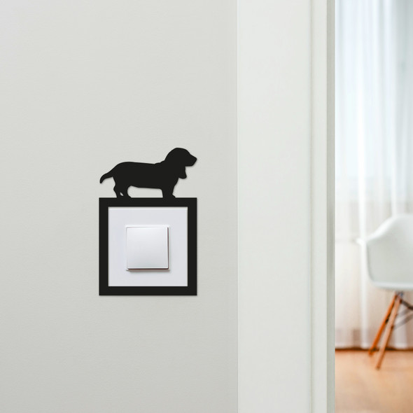 Light Switch Surround Dog Basset Hound Decorative Switch Plate Cover Frame