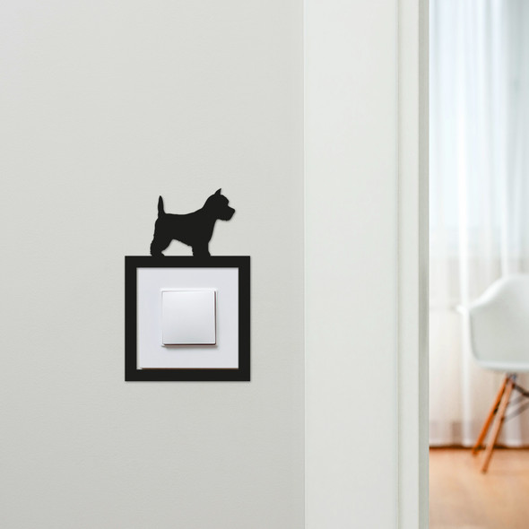 Light Switch Surround Cairn Terrier Dog Decorative Switch Plate Cover Frame