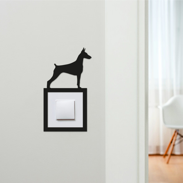 Light Switch Surround Doberman Dog Decorative Switch Plate Cover Frame